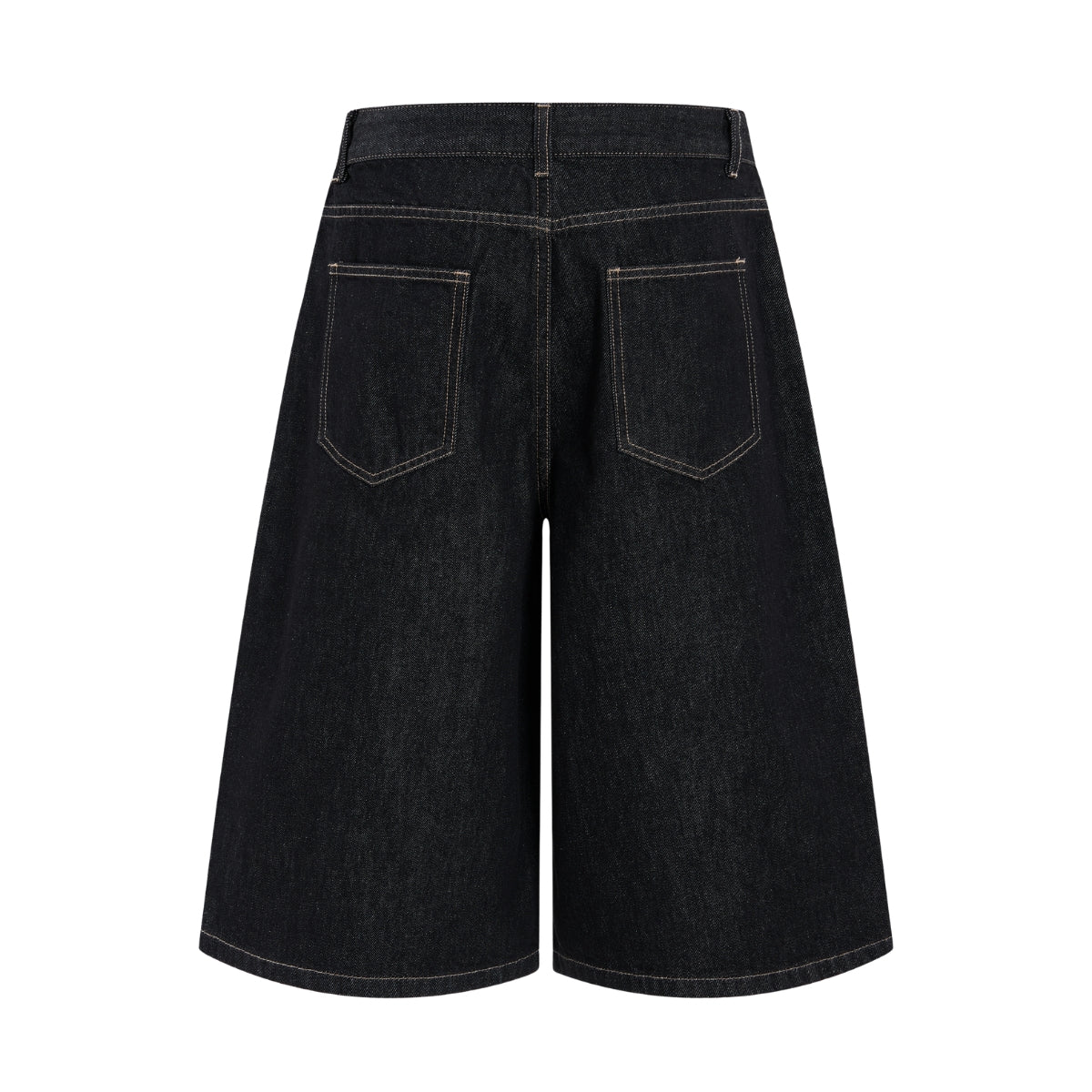 Vintage Loose Straight-Leg Denim Bermuda Shorts