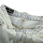 Vintage Light Wash Wide Leg Slub Denim Jeans
