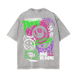 Toxic Graffiti Streetwear Graphic Washed Tee-INNBLAC Fashion Apparel