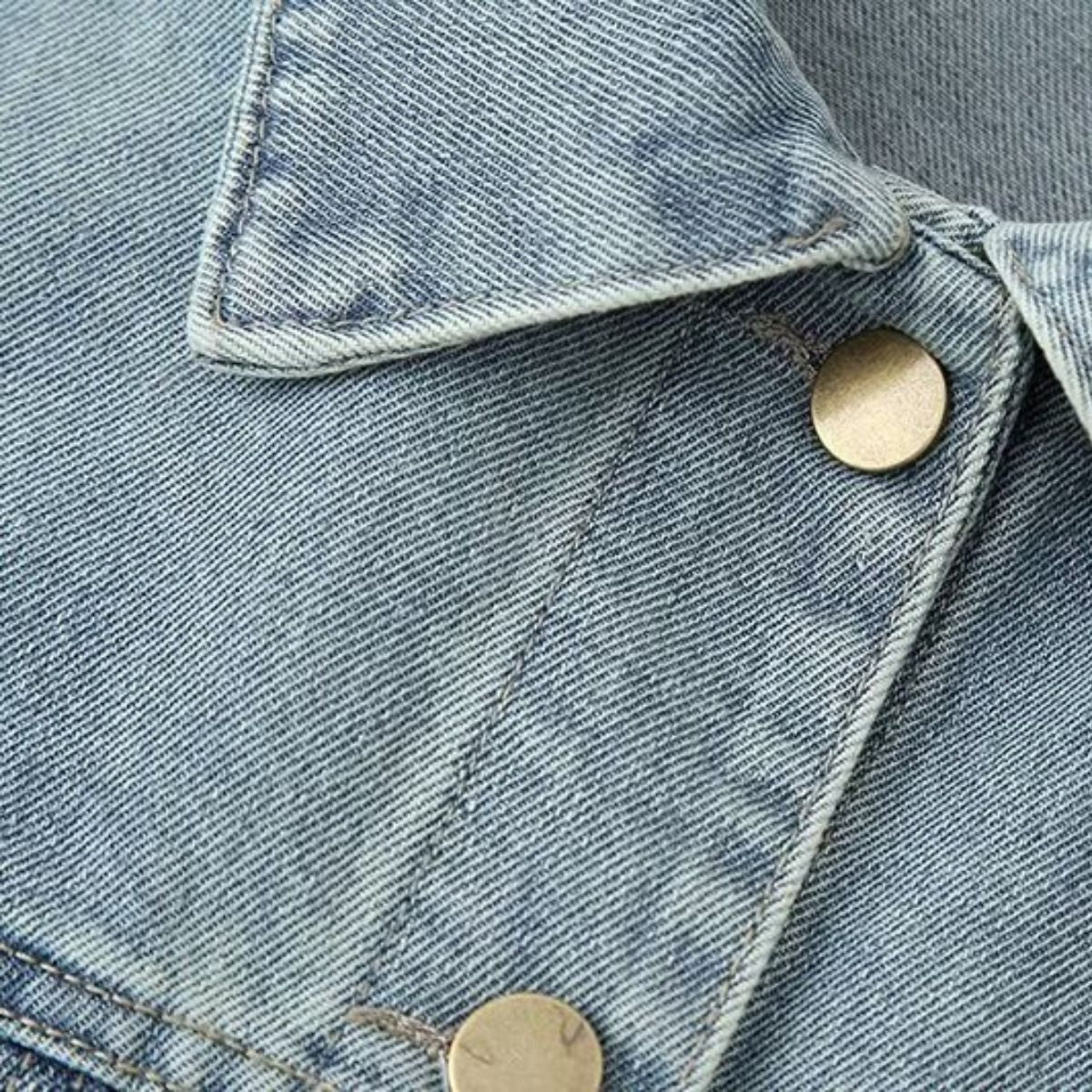 Sleeveless Vintage Wash Denim Trucker Jacket