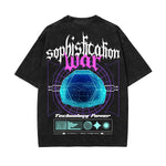 Sophistication War Futuristic Streetwear Graphic Tee-INNBLAC Fashion Apparel