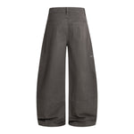 Washed Wrinkled Barrel with Zipper Pockets Cargo Pants