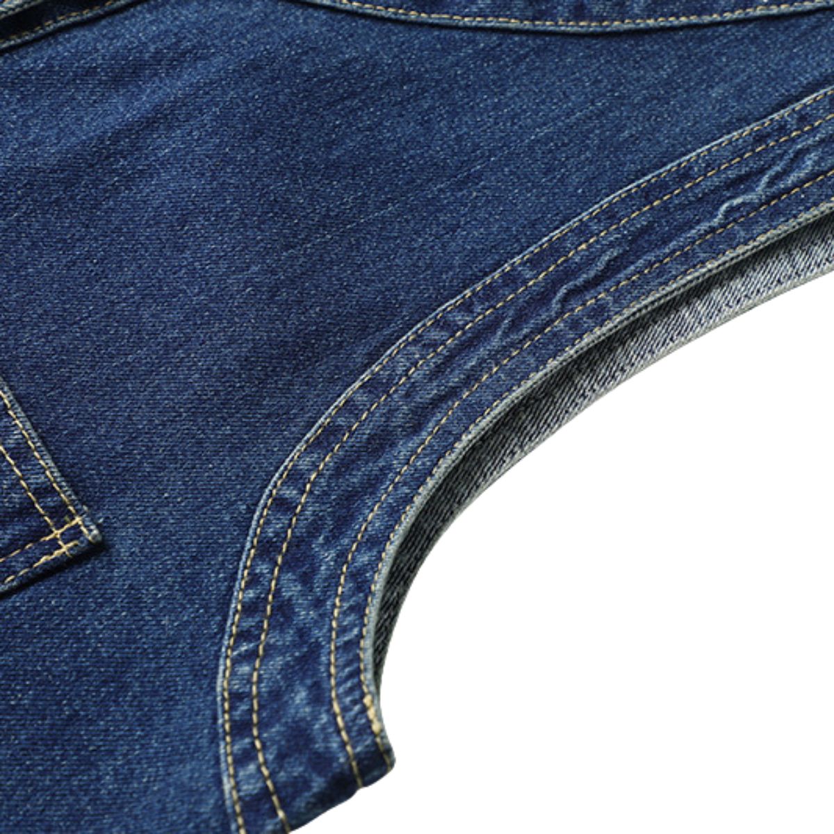 Classic Blue Boxy Denim Vest