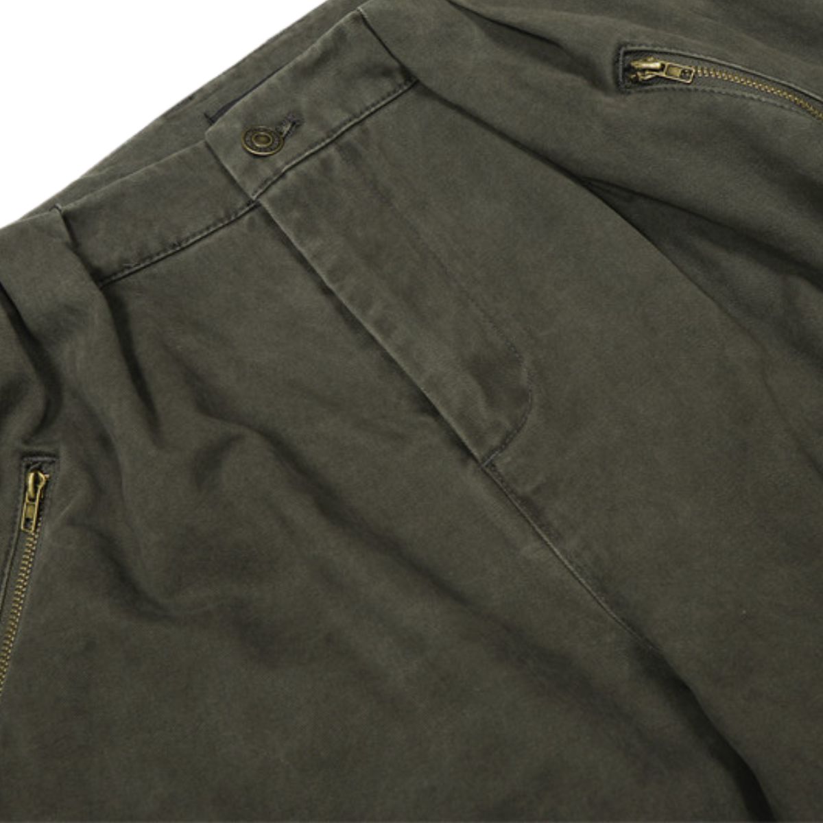 Men's Vintage Punk Cargo Pants â€?Wide-Leg, Zipper & Pockets