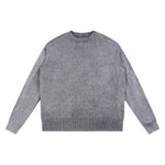 Vintage Snow Wash Relaxed Fit Cotton Knit Sweater