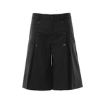 Vintage Pinstripe Wide Leg Cropped Trousers