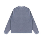 Washed Waffle Cotton Raglan Long Sleeve Tee 340G