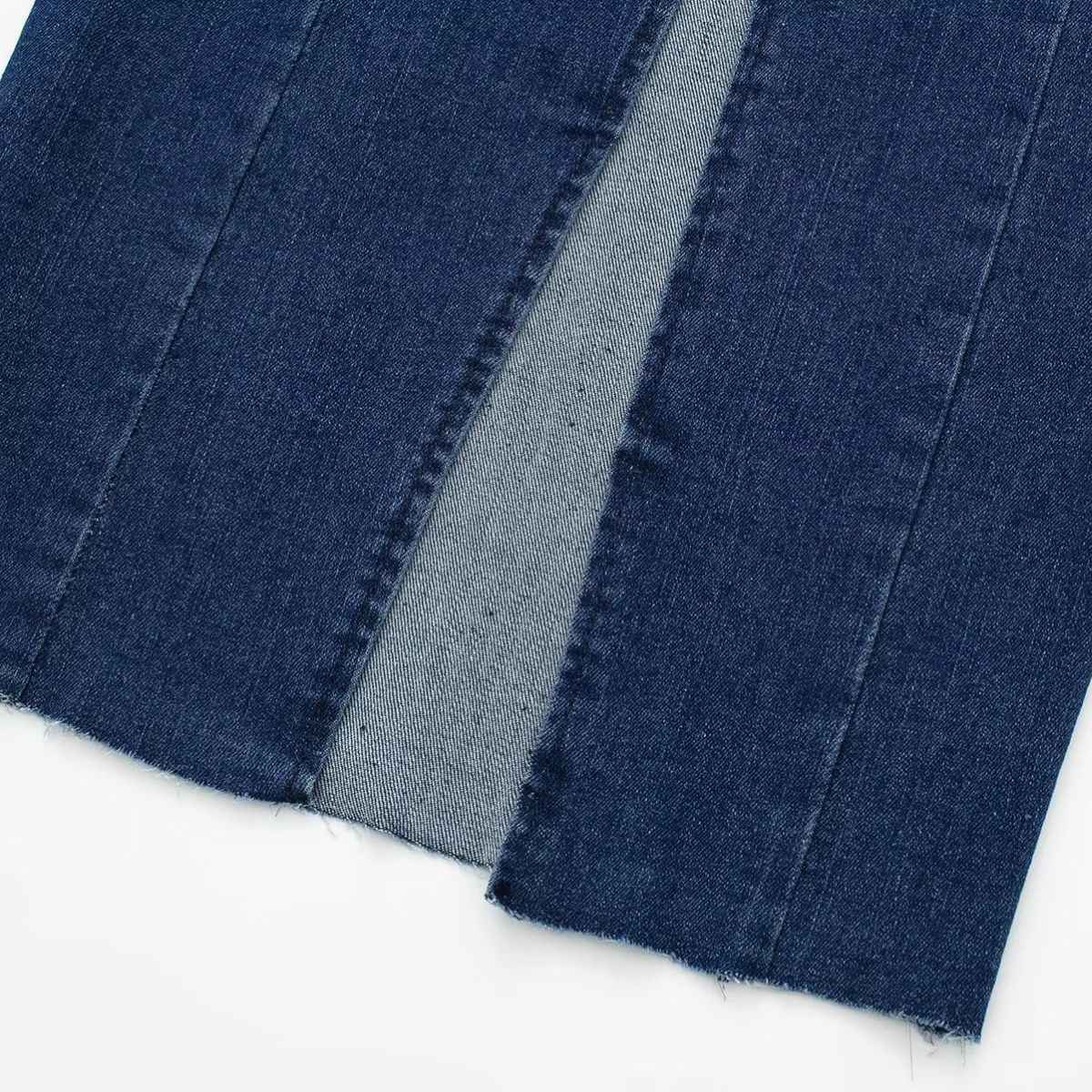 Split U Neck Denim Cami Maxi Dress