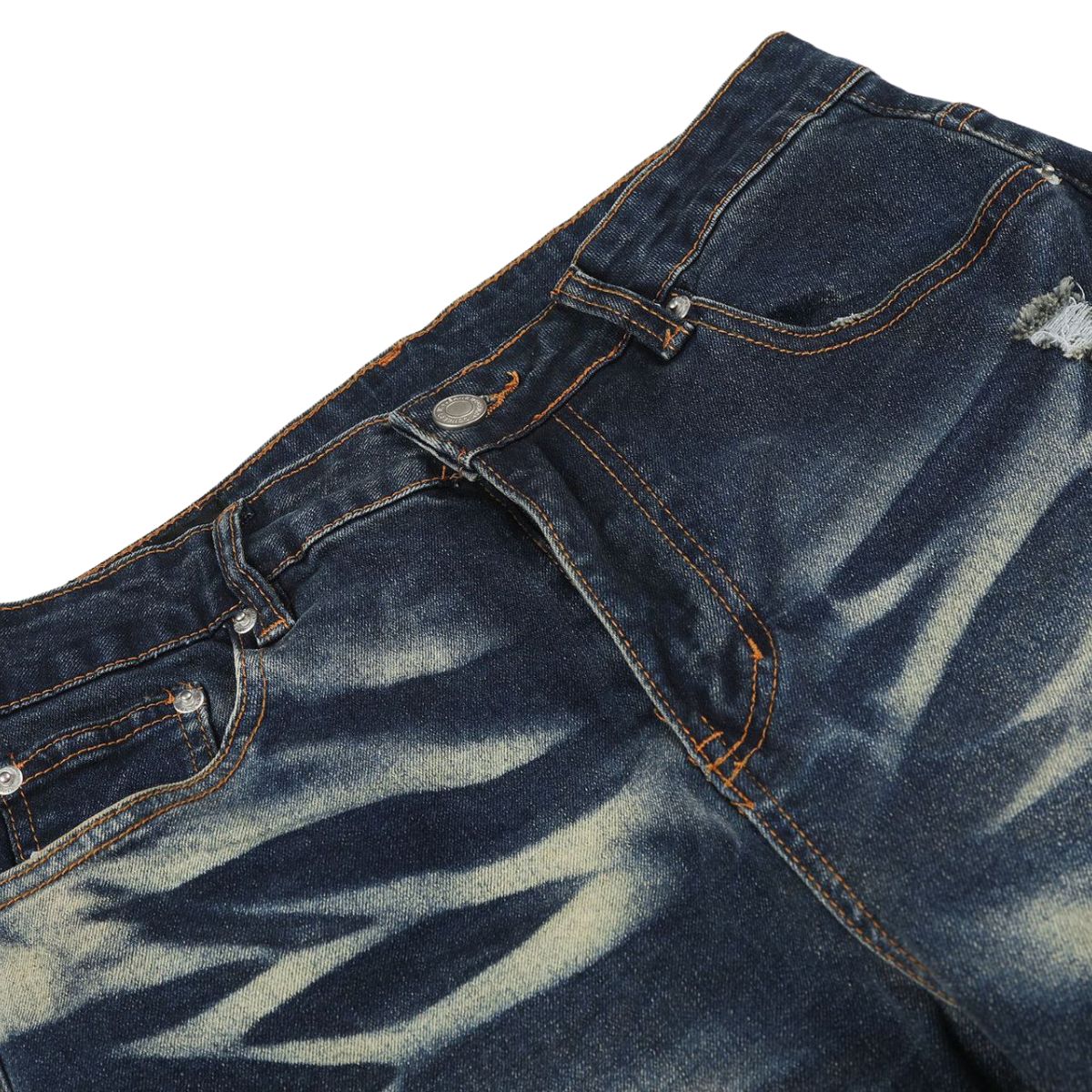 Vintage Distressed Slim Flare Jeans