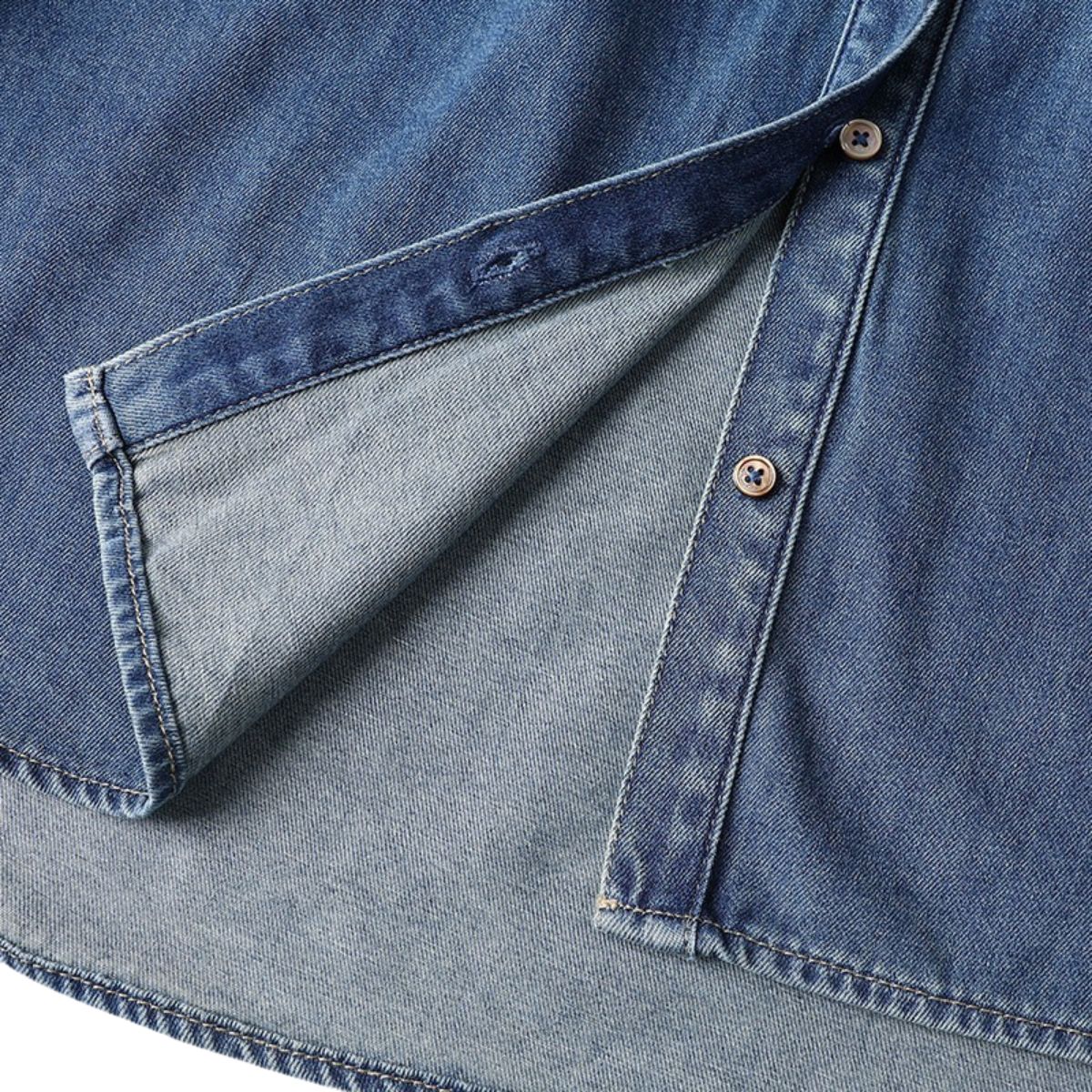 Lapel Long-sleeved Single-breasted Loose Casual Shirt