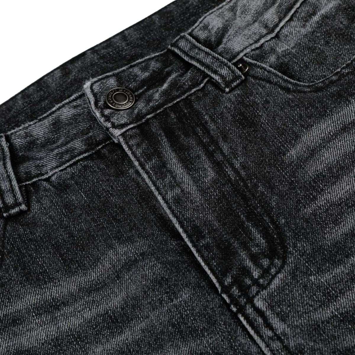 Vintage Washed Black Flared Denim Jeans