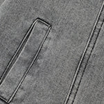 Trendy Patchwork Motorcycle Style Retro Street Washed Denim Jacket