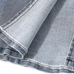 Women's Washed Denim Slip Midi Dress