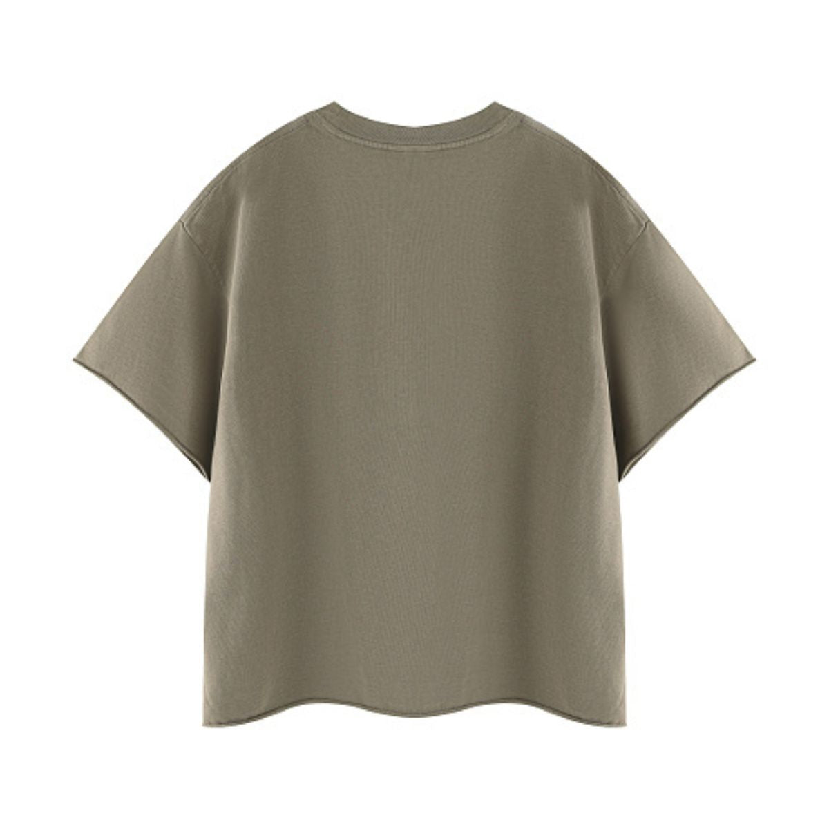 Snowflake Washed Raw Edge Boxy Cropped Tee