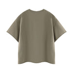 Snowflake Washed Raw Edge Boxy Cropped Tee