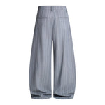 Vintage American Stripe Wide-Leg Curved Trousers