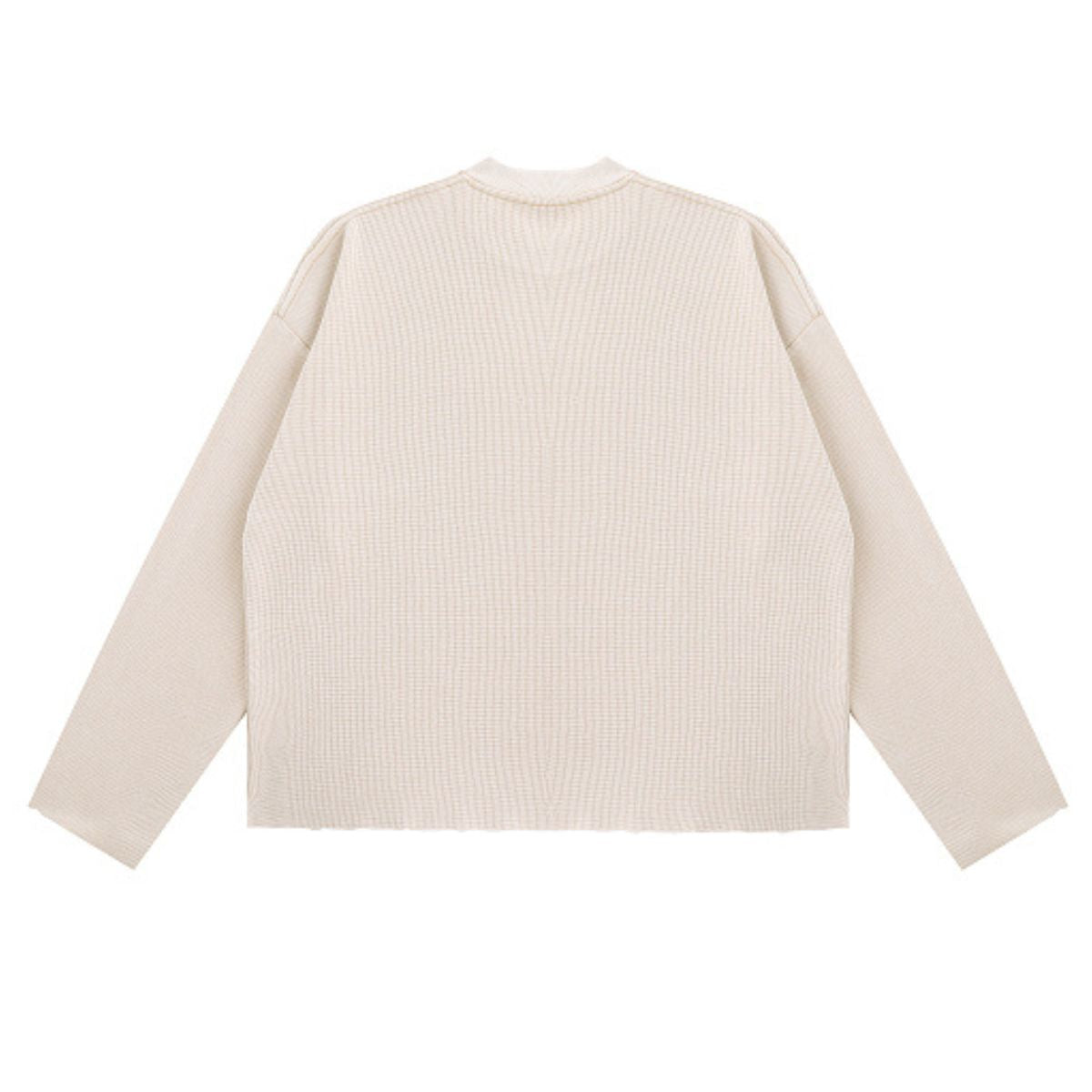 Heavyweight Washed Waffle Cotton Long Sleeve Tee 340G