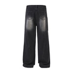 Washed Straight Leg Cargo Jeans-INNBLAC Fashion Apparel