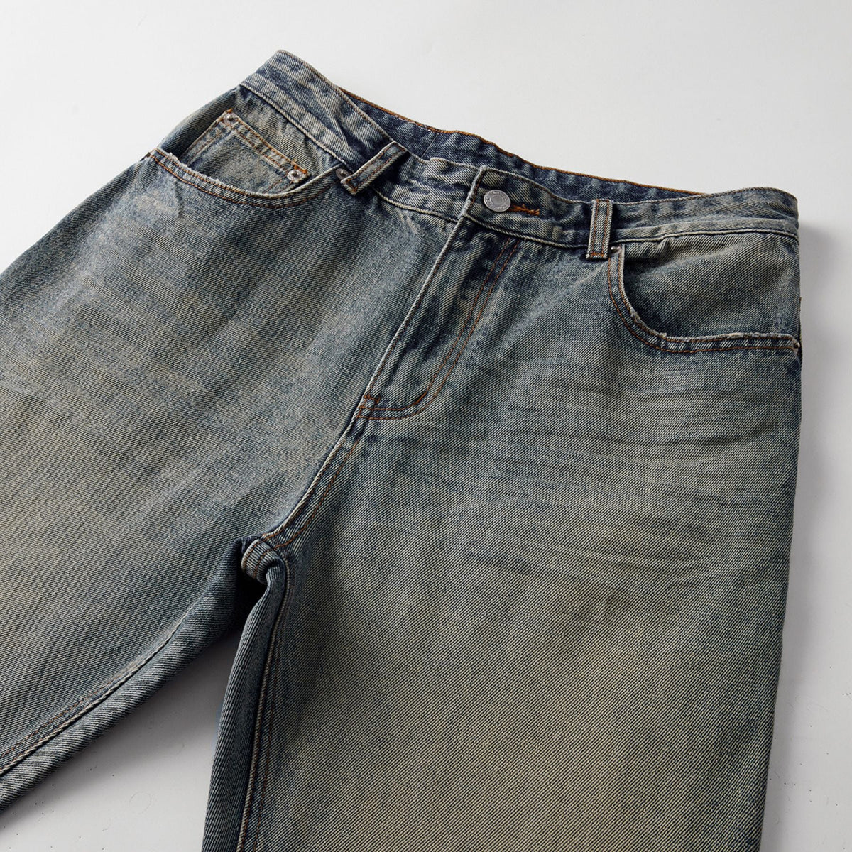 Muddy Washed Whiskers Bootcut Jeans-INNBLAC Fashion Apparel