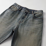 Muddy Washed Whiskers Bootcut Jeans-INNBLAC Fashion Apparel