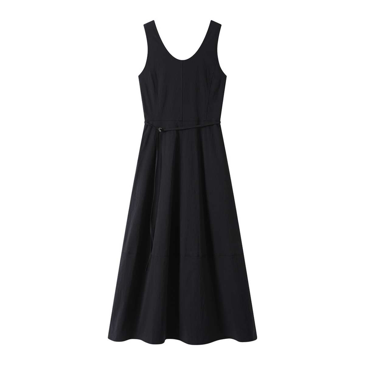 Scoop Neck Sleeveless Denim Maxi Dress