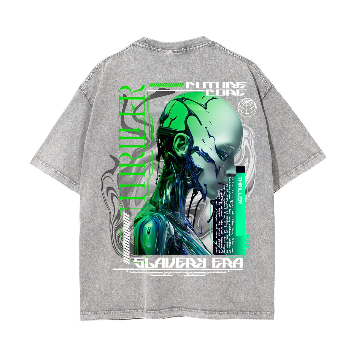 Thriller Futuristic Streetwear Graphic Tee-INNBLAC Fashion Apparel