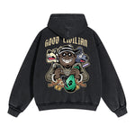 Good Civilian Graphic Double Slider Zip Hoodie-INNBLAC Fashion Apparel