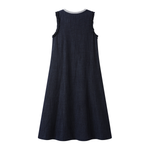 Mock Two-Piece Sleeveless A-Line Dress