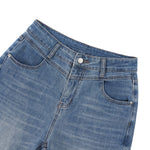 425G Light Wash High-Waisted Wide Leg Jeans