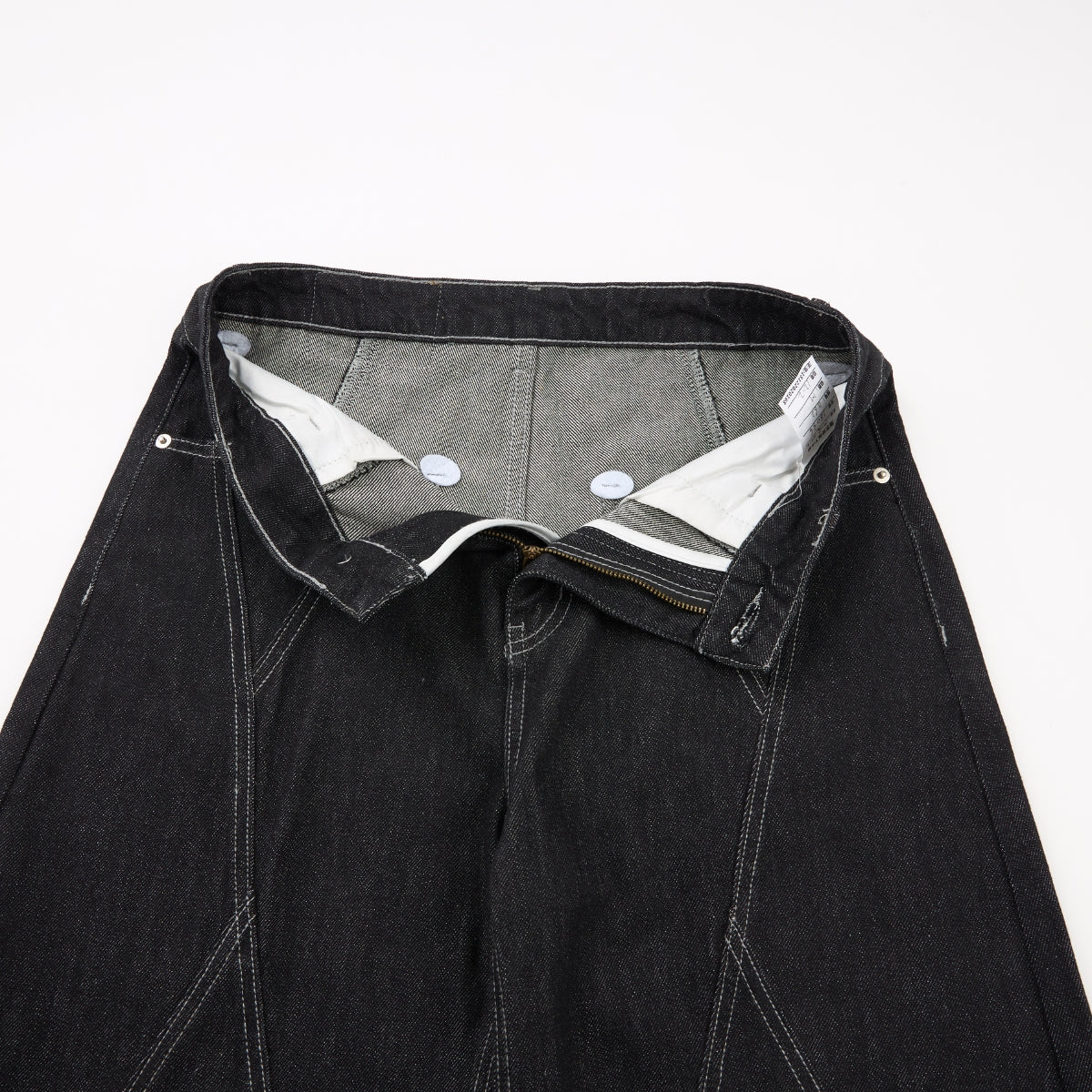 Vintage Washed Paneled Barrel-Leg Baggy Jeans
