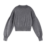 Vintage Snow Wash Cropped Cotton Knit Sweater