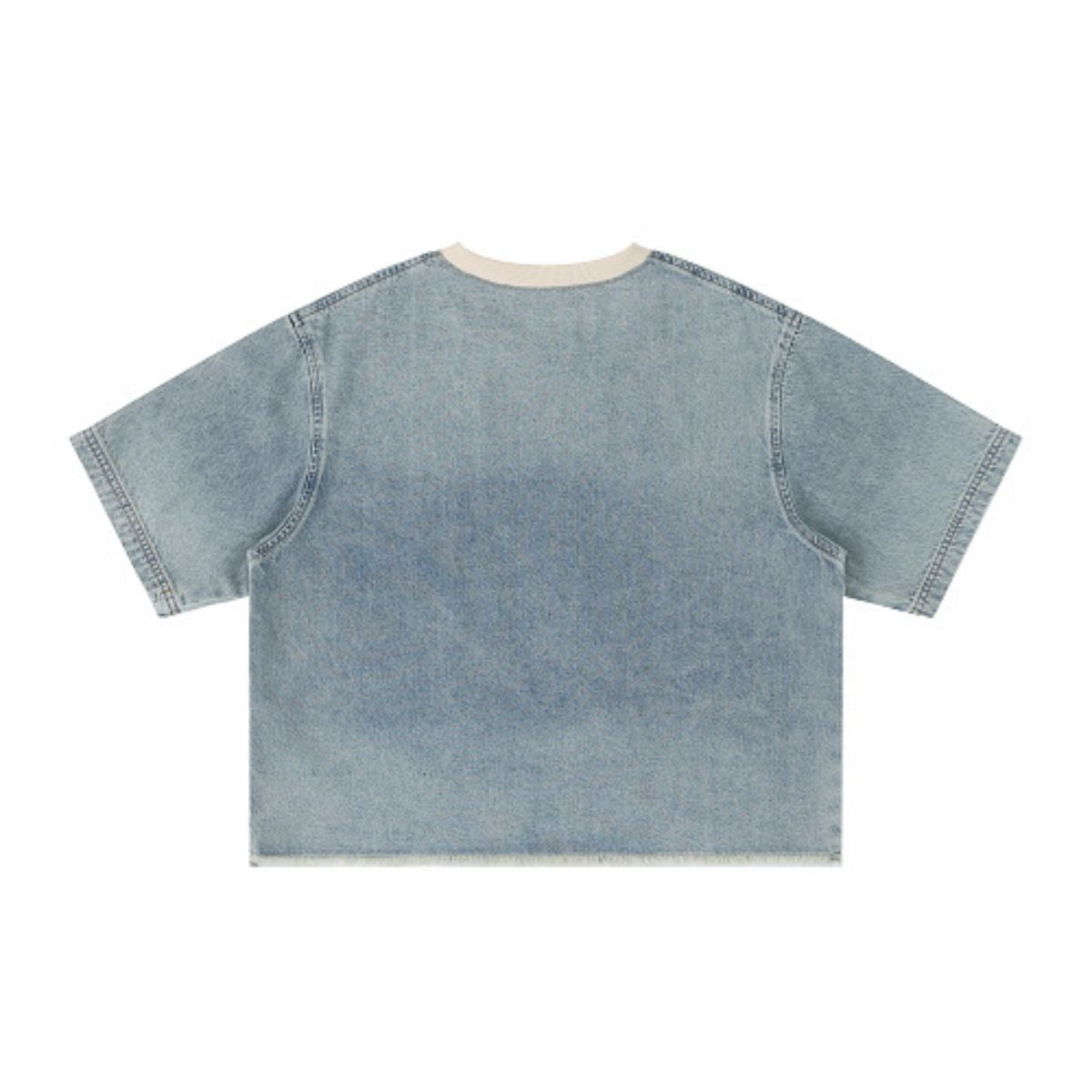 Washed Cotton Oversized Crew Neck Tee