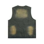 Relaxed Washed Denim Tactical Vest