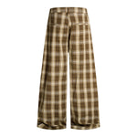Vintage Hip-Hop Plaid High-Street Baggy Wide-Leg Trousers