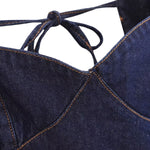Flutter Sleeve A-Line Denim Minidress