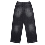 Vintage Blue Cat Whisker Studded Baggy Jeans