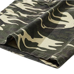 Cargo Camouflage Wide-Leg Cropped Pants