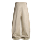 Vintage Pinstripe Baggy Wide-Leg Trousers