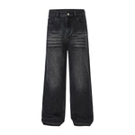 Vintage Washed Raw Hem Bootcut Jeans-INNBLAC Fashion Apparel