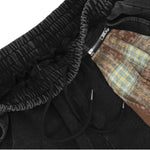 Distressed Vintage Patch Baggy Curved Denim Pants