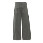 Patchwork Deconstructed Relaxed Loose Fit Stretch Casual Jogger Pants