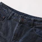 Fray Hem Vintage Wide-Leg Distressed Jeans