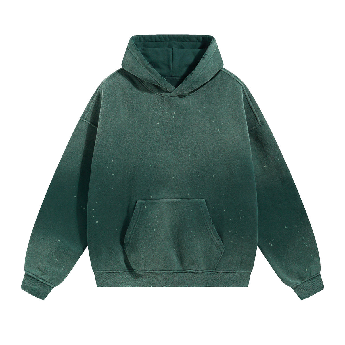 Destroyed Oversized Acid Wash Bleach Splatter Hoodie