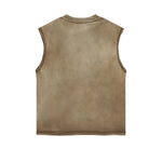 Skull Whiskey Goes In Wisdom Sleeveless Faded Tee-INNBLAC Fashion Apparel