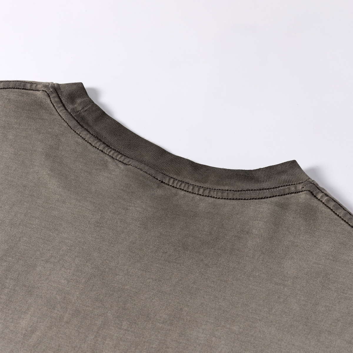 Reverse Fry Washed Vintage Casual Cotton Tee