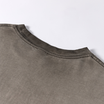 Reverse Fry Washed Vintage Casual Cotton Tee