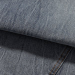 Panel Stitching Detail Light Wash Denim Shorts