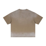 Boxy Raw Edge Washed Loose Short Sleeve Tee