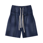 Casual Drawstring Double Waistband Shorts
