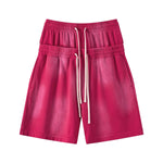 Casual Drawstring Double Waistband Shorts